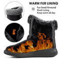 thumbnail image 4 of Ablanczoom Snow Boots Women Winter Shoes Warm Faux Fur Outdoors Ankle Booties, 4 of 8