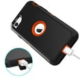 thumbnail image 5 of Petocase for iPhone SE Case 2022/2020,iPhone 8/7 Case 4.7 inches with Belt-Clip Holster Built-in Screen Protector Shockproof Drop Proof 3 in 1 Full Body Rugged Heavy Duty Durable Cover,Black/Orange, 5 of 7