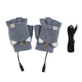 thumbnail image 1 of Guantes Térmicos USB Manopla Hombres Mujeres Invierno Punto Sin Dedos Calentador De Manos Guantes Térmicos Para Trabajo De Oficina Azul, 1 of 14