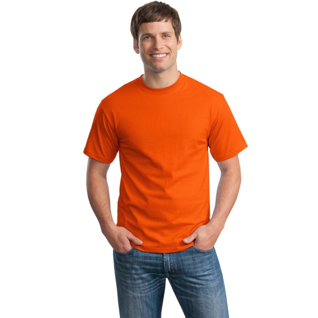 Hanes T-Shirt Col Rond pour Hommes EcoSmart, Orange G