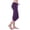 Purple, variant on Minjewel Pants for Women - Summer Solid Elastic Waist Sports Yoga Pants with Zipper at Legs - Casual 7/8 Length Bottoms Capri Pants for Women,Army Green L