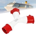 thumbnail image 3 of Y Shape Aviation Plug, PA66 Insulated Shell 32A Socket Connector Industrial Plug Thickened Treatment  For Metallurgy, 3 of 8
