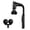 black, variant on Massager with Extension Handle, Dual-Head Percussion Muscle Massager with 12 Speeds, Deep Tissue Massager for Back Shoulders Neck Waist Legs, Type-C Rechargeable Gift for Men Women