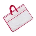 thumbnail image 1 of Bolsa organizadora para guardar edredones y armario con cremallera, 55 x 39 cm, bolsa grande para mudanzas borde rojo, 1 of 9
