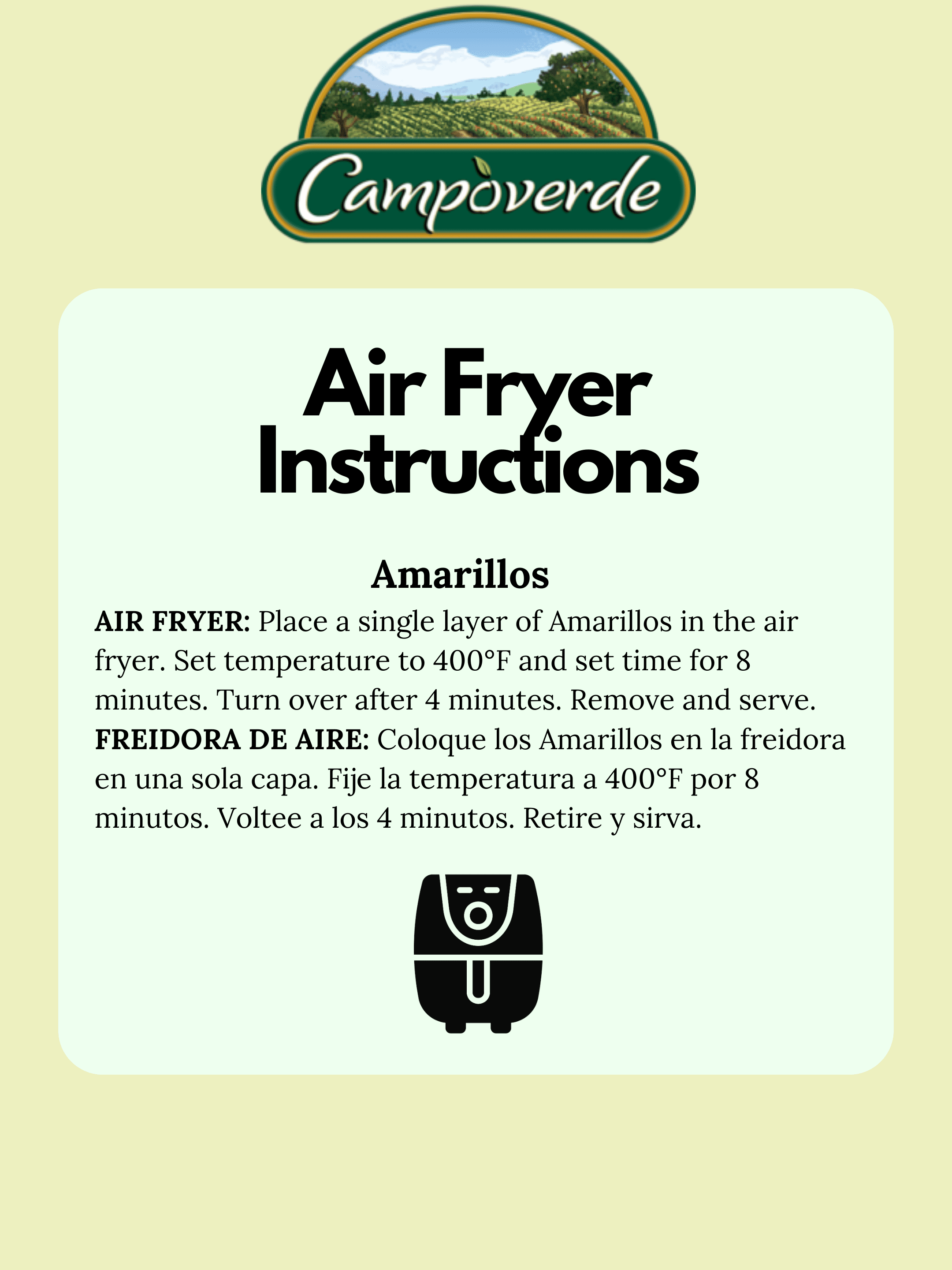 Campoverde Amarillos Fried Ripe Plantains, 12 oz (Frozen)