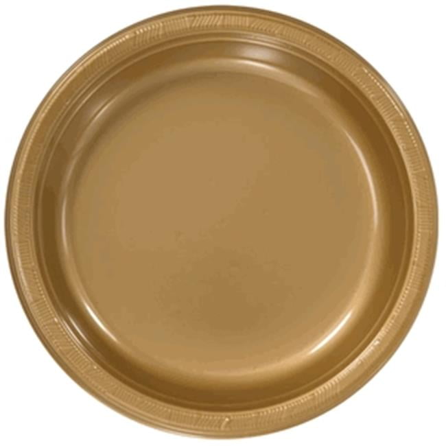 10.25 in. Signature Dinner Plates Gold 10 Count, Pack of 12