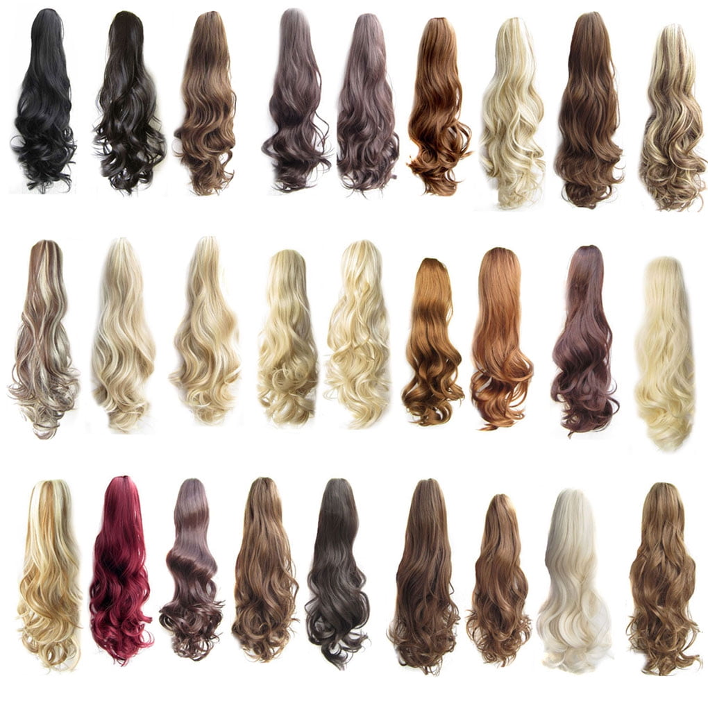 55cm Women Girls Long Curly Wavy Ponytail Extension Synthetic Hair Piece  Clip Hair Extensions - by Robot-GxG - Walmart.com