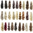 thumbnail image 2 of 55cm Women Girls Long Curly Wavy Ponytail Extension Synthetic Hair Piece Clip Hair Extensions, 2 of 9