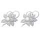 thumbnail image 2 of 3X Pin de Broche de Flores Con Clase Con Cristal Creado Brillante Y Perla Creada para la Boda de Navidad O Fiesta de Graduacion, 2 of 5