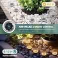 thumbnail image 6 of Solar Garden Lights with Stainless Steel 8 LED Design, 16 Pack White Pathway Lights, 6 of 16