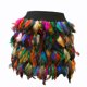 thumbnail image 4 of Minifalda de línea A con plumas sintéticas para mujer (Color-M), 4 of 5