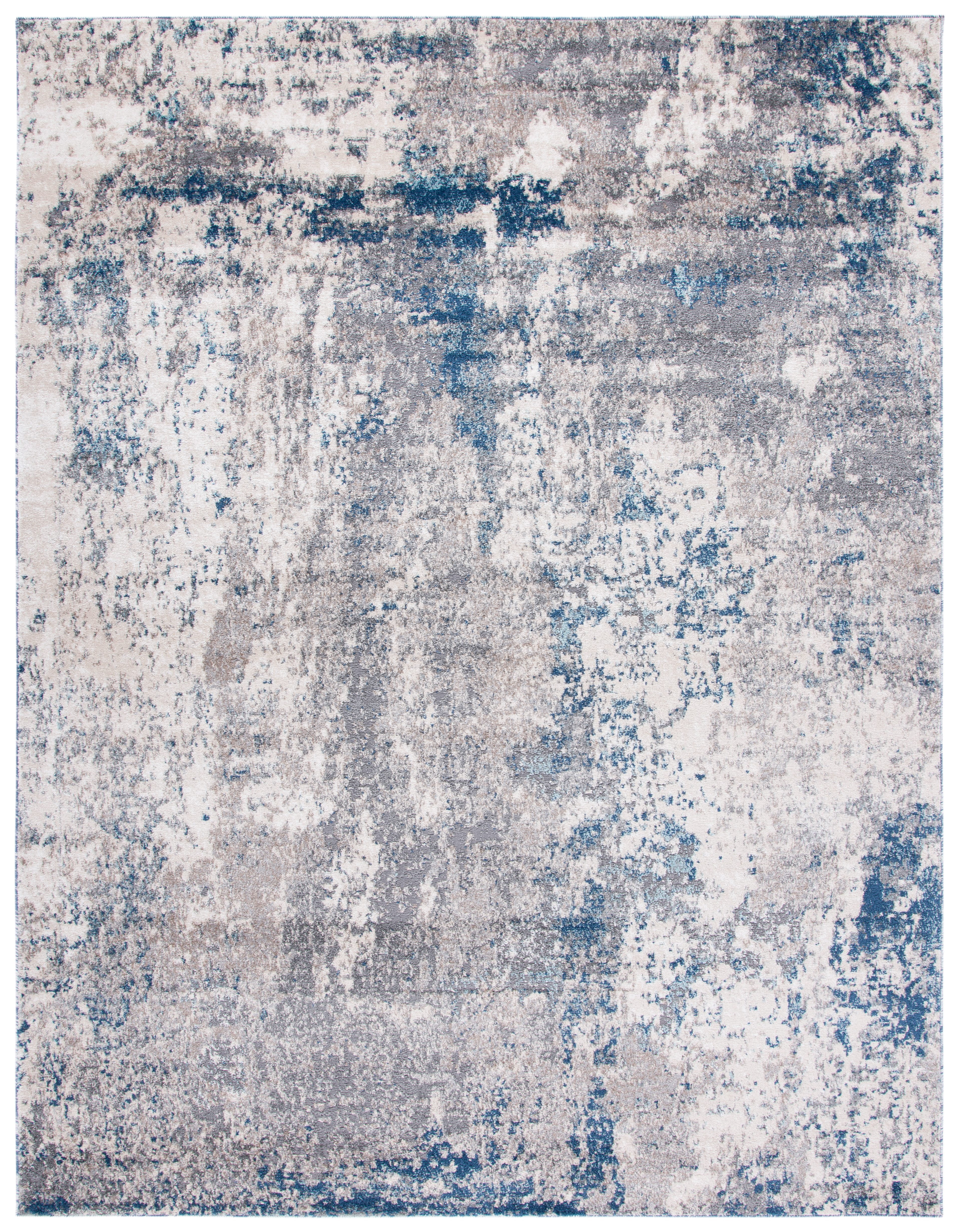 SAFAVIEH Aston Adrasteia Abstract Area Rug, Gray/Navy, 10' x 14'