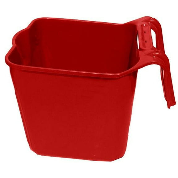 Tuff Stuff Products SQHRD 14 qt. Square Fence Hook Bucket, Red