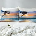 thumbnail image 3 of Erosebridal Hawaiian Beach Duvet Cover Queen, Tropical Palm Tree Bedding Sets Queen Size, Sea Wave Bedroom Decorative Ultra Soft 3 Pieces (No Comforter), 3 of 7