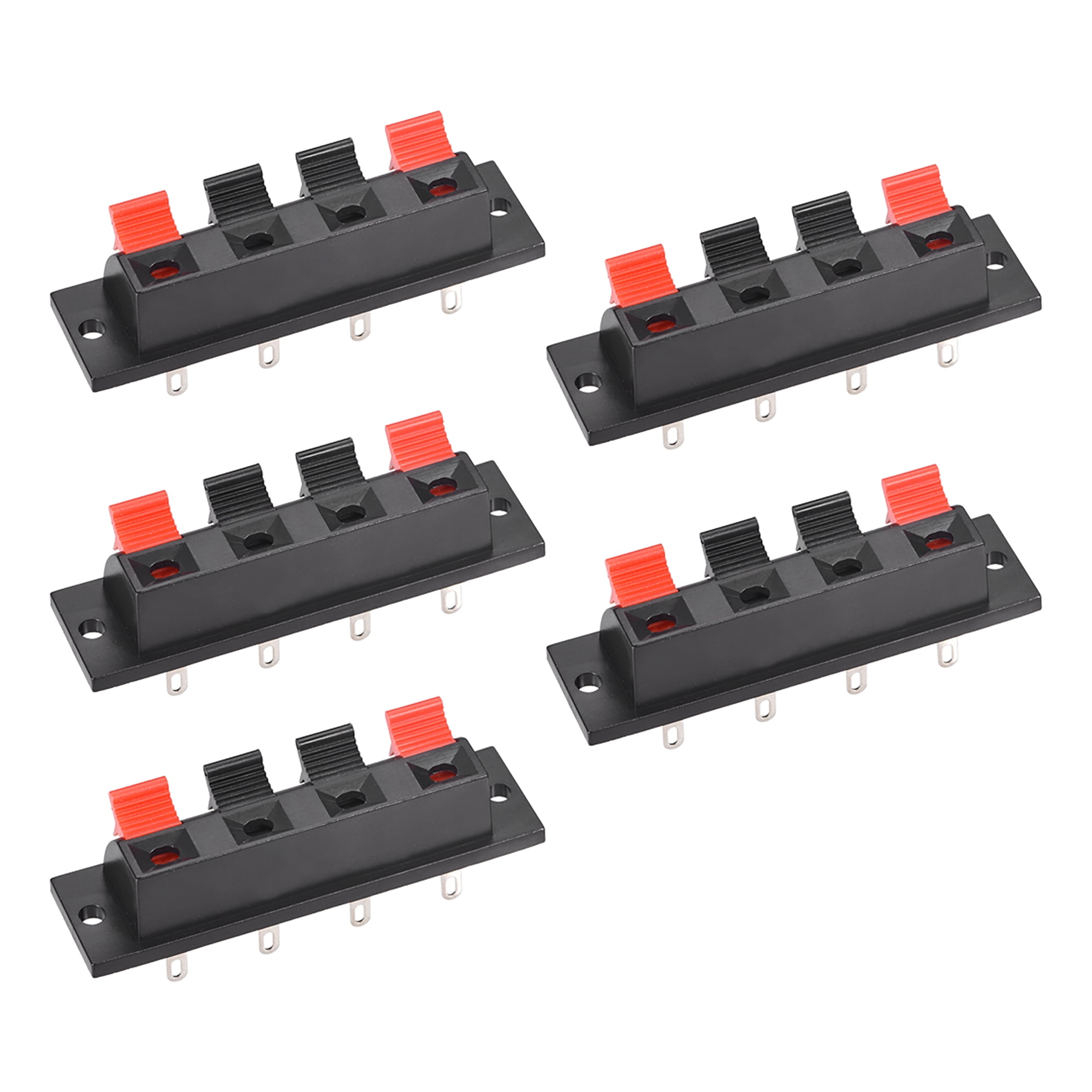 4 Ways Spring Speaker Terminal Clip Push Release Connector Audio Cable