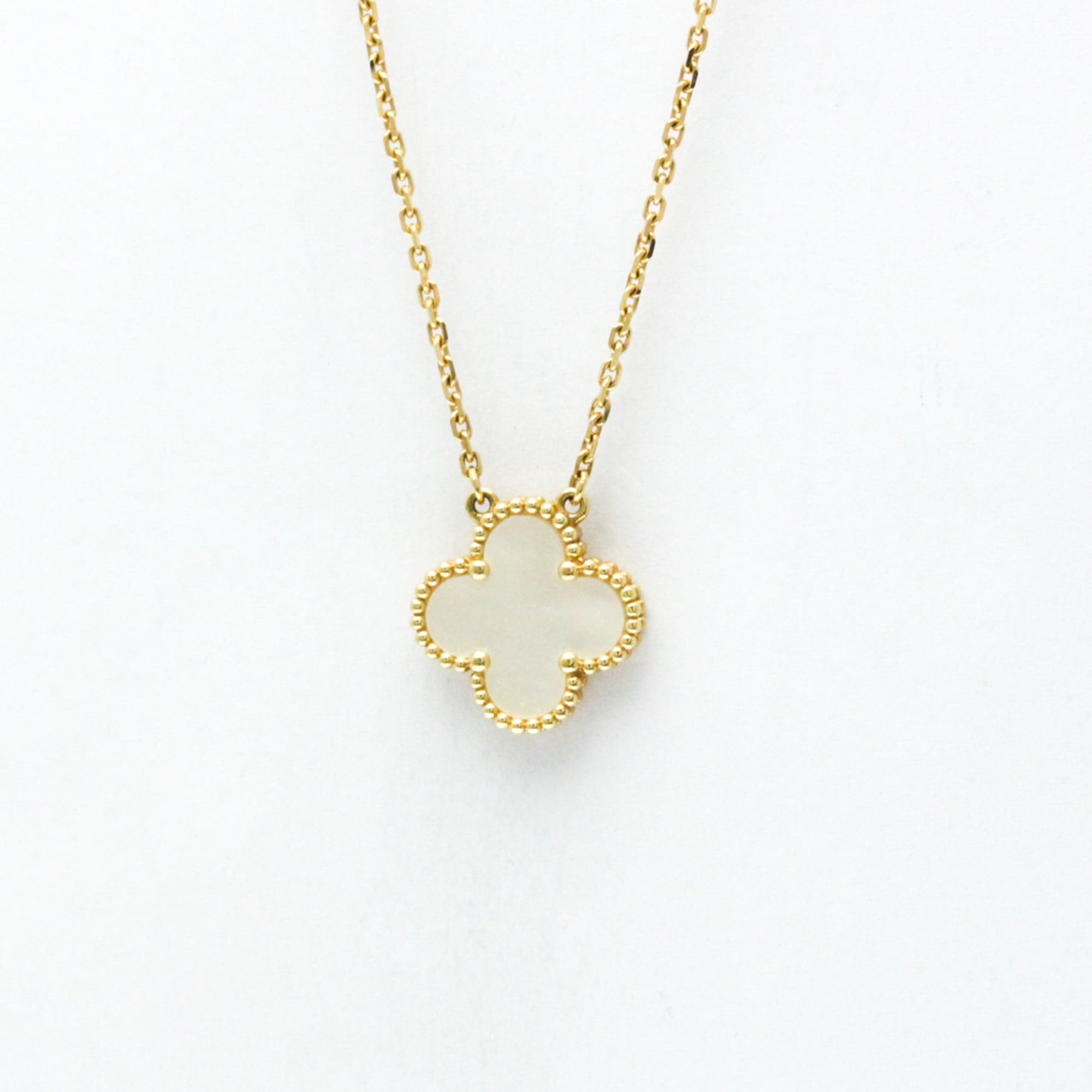 Pre-Owned Van Cleef & Arpels Vintage Alhambra Necklace Yellow Gold (18K) Mother Of... (Good)