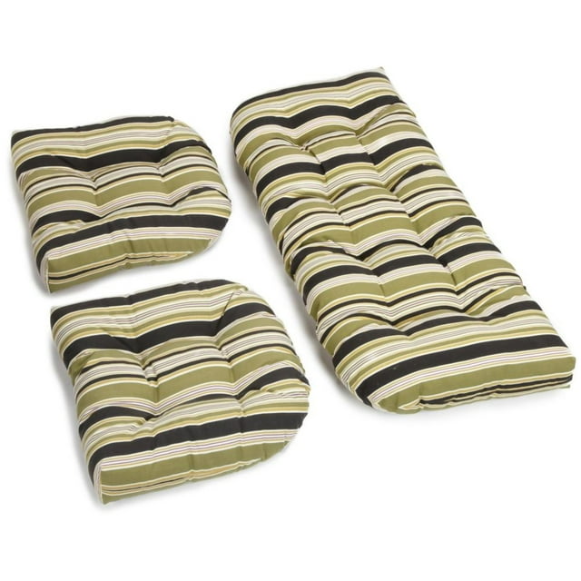 Ensemble de Coussins Capitonnés pour Causeuse en Polyester Filé en Forme de U (Ensemble de 3)