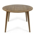 thumbnail image 6 of Jaxson Outdoor Acacia Wood Round Dining Table, Teak, 6 of 6