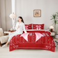 thumbnail image 4 of Erosebridal Teens Pink Bow Knot Bedding Comforter Set 7pcs,Girly Dreamy Dance Queen Bedding Sets,Breathable Home Decor, 4 of 6