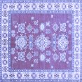 thumbnail image 1 of Ahgly Company Indoor Square Geometric Blue Traditional Area Rugs, 6' Square, 1 of 4