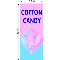 PAIR OF 12" X 30" VINYL BANNERS COTTON CANDY