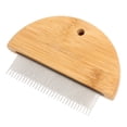 thumbnail image 1 of Dog Wood Comb For Remove Flea And Knots With Stainless Steel Teeth Pet Hair Cleaning Comb, 1 of 1
