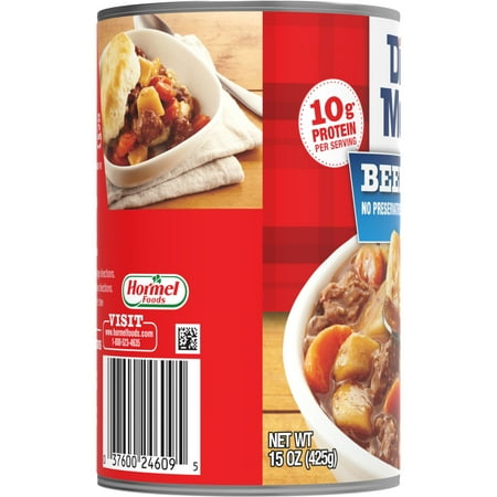 DINTY MOORE Beef Stew with Potatoes & Carrots, Shelf-Stable, 10 grams Protein Per Serving, 15 oz Steel Can