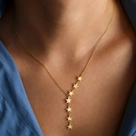 Five Pointed Star Y Necklace Long Tassel Korean Dongdaemun Fashion Jewelry