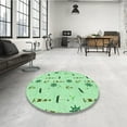 thumbnail image 3 of Ahgly Company Indoor Rectangle Patterned Light Green Area Rugs, 2' x 5', 3 of 6