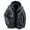 Black, variant on Men's Waterproof Jacket Winter Warm Windproof Coat with Fleece Lining Detachable Hood Ski Coats Plus Size Multi-Pockets for Outdoor