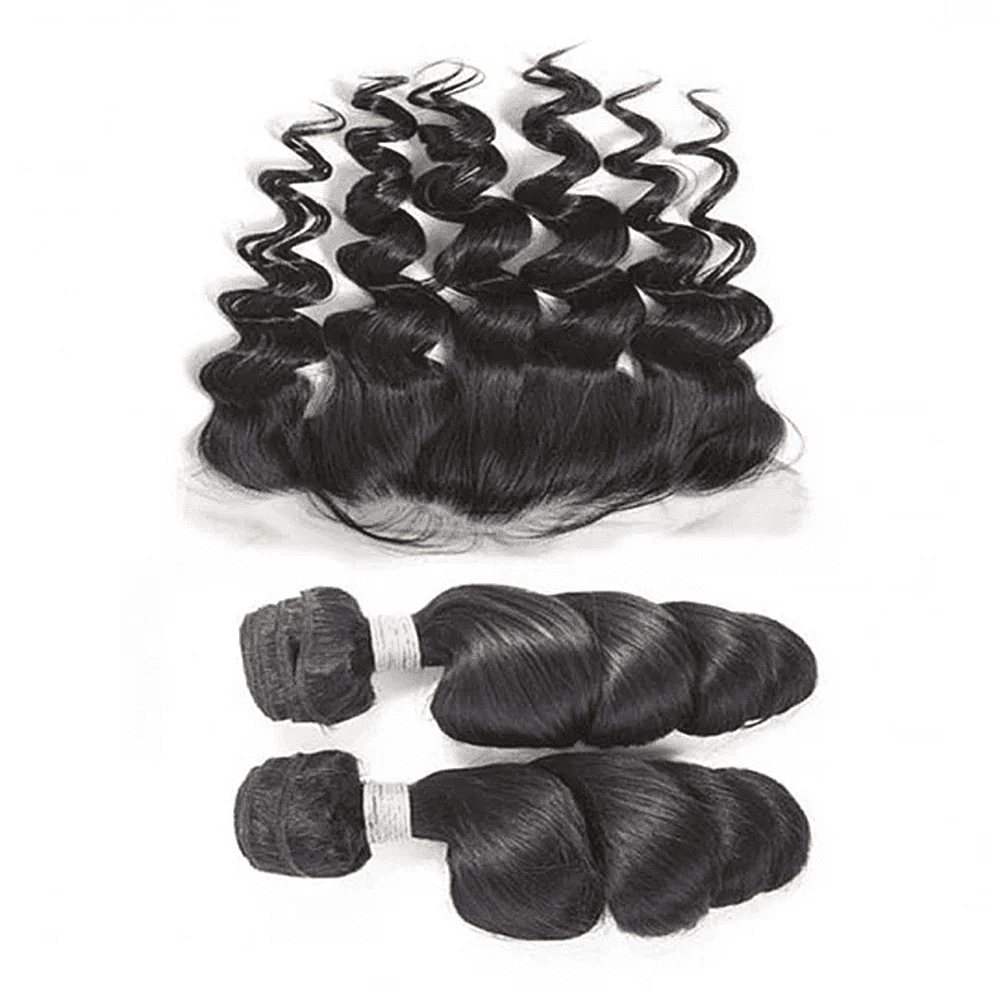 USTAR 2 Bundles 18 20" Brazilian Straight Virgin Human Hair with 18 Inch 13x4 Lace Frontal Natural Black Silky Smooth Stays Sleek Seamless Deal