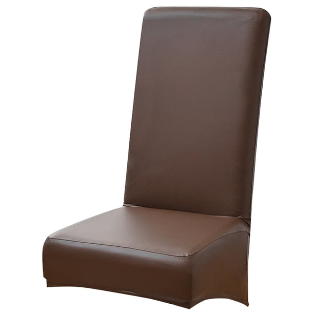 Cubierta de silla de comedor engrosar la cubierta protector de silla de comedor estirable de cuero PU