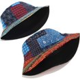thumbnail image 3 of CoCopeaunts Women Bucket Hats Spring Summer Sunscreen National Style Fisherman Hat Mens Double-Faced Wear Bucket Cap Folding, 3 of 8