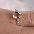 thumbnail image 3 of 1.25 carat Oval Cut Morganite and Diamond Engagement Ring in 10k Rose Gold, 3 of 3