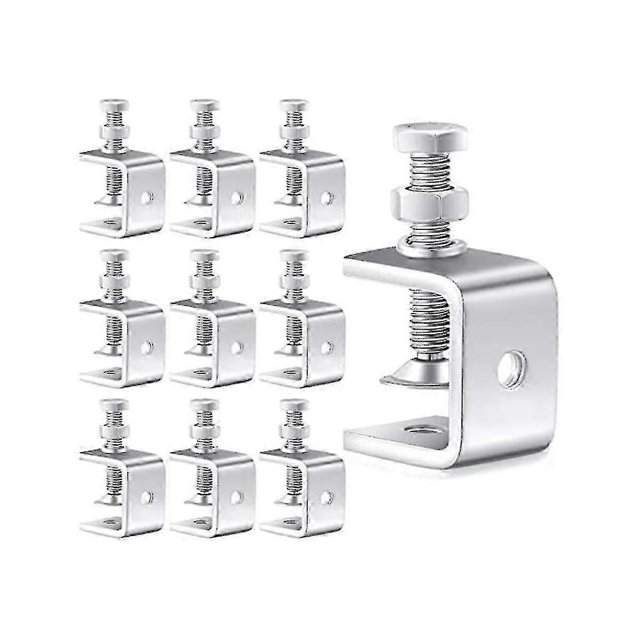 10 Pcs Stainless Steel C Heavy Duty 1 3/16 Inch With Stable Wide Jaw Opening Small Screw For Metal
