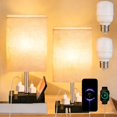 thumbnail image 1 of L&aacute;mparas de Mesa Recamara y Bur&oacute; Con Bombilla,L&aacute;mpara de Mesita Control T&aacute;ctil,L&aacute;mpara de Bur&oacute;,2 Puertos USB (A+C) y 2 Salidas de CA,3, 1 of 7