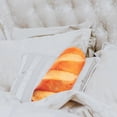 thumbnail image 3 of Orange Simulation Bread Plush Pillow Baguette Shape Home Office Car Plush Cotton Back Support 1Pcs, 3 of 5