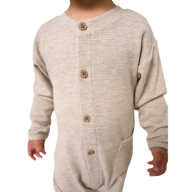 Modern Moments by Gerber Long Sleeve Hacci Romper, Newborn-24M photo 4