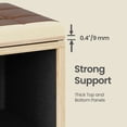 thumbnail image 4 of LEDREM Storage Ottoman with Hinged Lid, 14-Gallon Footrest Stool with Solid Wood Frame, 660lb Capacity for Living Room, Bedroom, Coffee Brown, 4 of 11