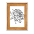 thumbnail image 1 of Flor planta Chrysanthemum silueta Escritorio Marco de fotos de madera Pantalla Imagen Arte Pintura Múltiples conjuntos, 1 of 4