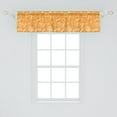 thumbnail image 2 of Ambesonne Shells Window Valance, Etching Sketch of Underwater Marine Scallop and Ladder Horn, Curtain Valance for Kitchen Bedroom Decor with Rod Pocket, 54" X 12", Orange and Cream, 2 of 3
