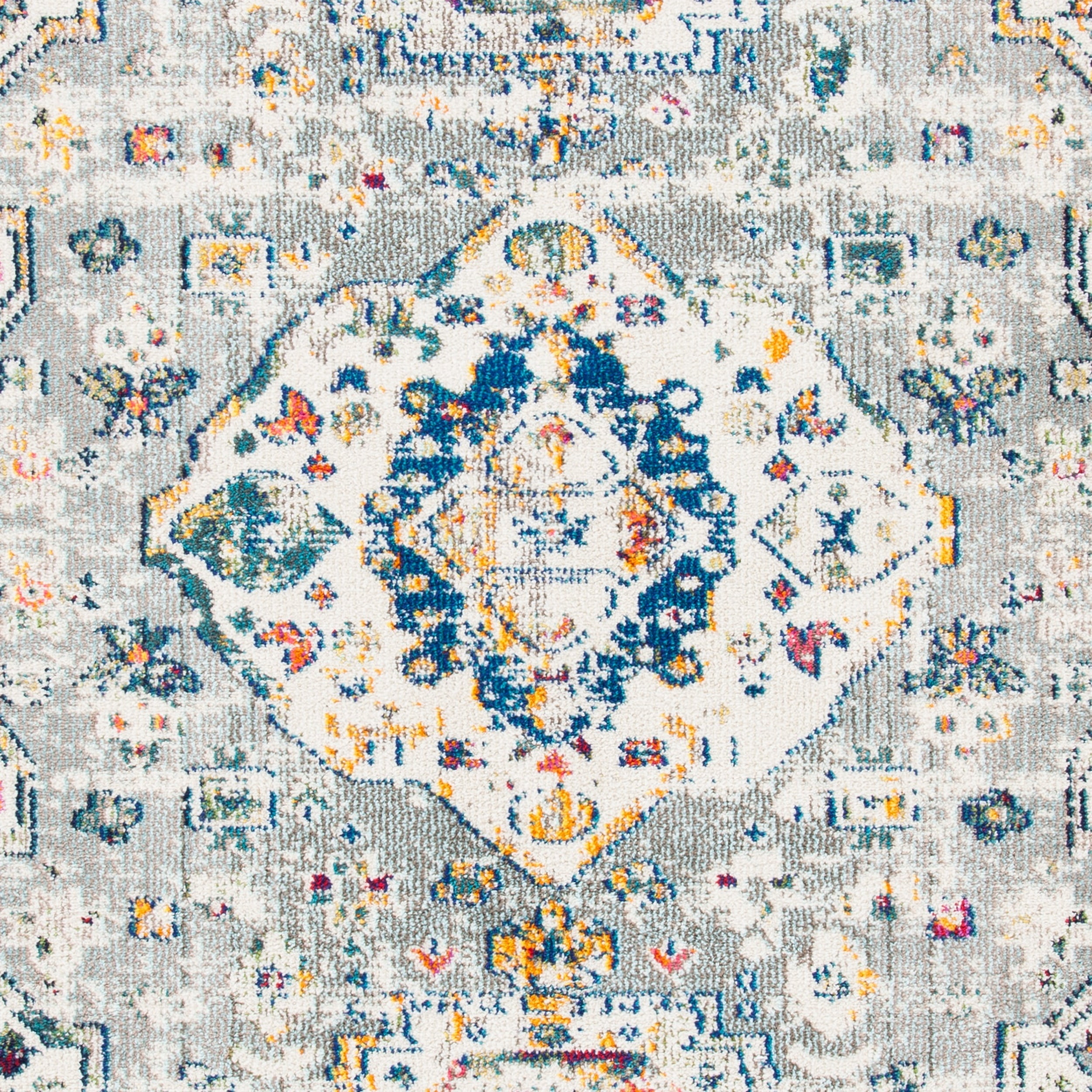 SAFAVIEH Madison Trenton Vintage Traditional Area Rug, Grey/Ivory, 8' x 10'