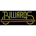 thumbnail image 1 of Billiards 1 LED Neon Sign 10 x 24 - inches, Black Square Cut Acrylic Backing, with Dimmer - Bright and Premium built indoor LED Neon Sign for wall décor, arcarde, and storefront., 1 of 7