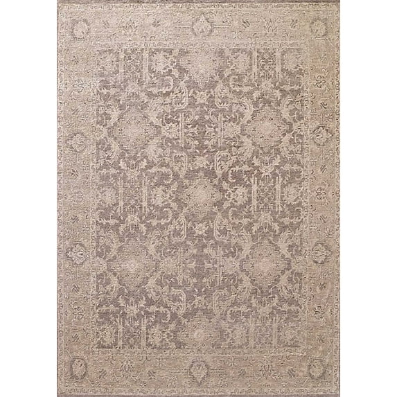 Ahgly Company Indoor Rectangle Mid-Century Modern Dark Almond Brown Oriental Area Rugs, 4' x 6'