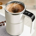 thumbnail image 2 of Automatic Coffee Cup Stainless Steel Self Stirring Mug with Lid Auto Stir Heating LED Temperature Display,B, 2 of 3