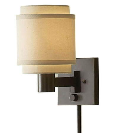 Hunter Oil Rubbed Lighting - Aztec Lighting Transitional 1-light Oil Rubbed Bronze Swing Arm Pin-up Plug-in Wall Lamp