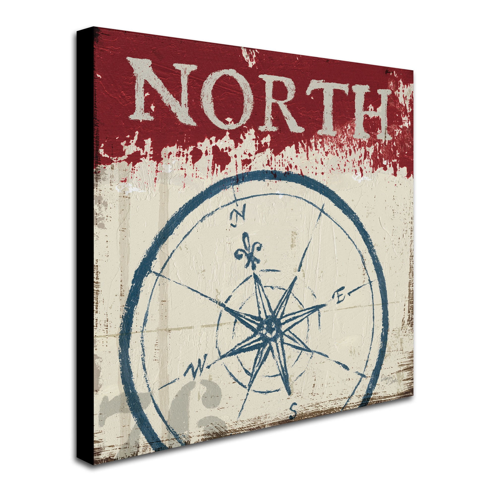 Trademark Fine Art "Nautical I Red" Canvas Art by Wellington Studio