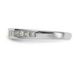 thumbnail image 3 of 14K White Gold Ring Band Wedding Diamond Square 3 mm, Size 5, 3 of 6