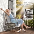 thumbnail image 3 of CoSoTower Patio Glider Rocking Chair 2 Person Outdoor Loveseat Rocker Garden Furniture Bench, Grey, 3 of 7