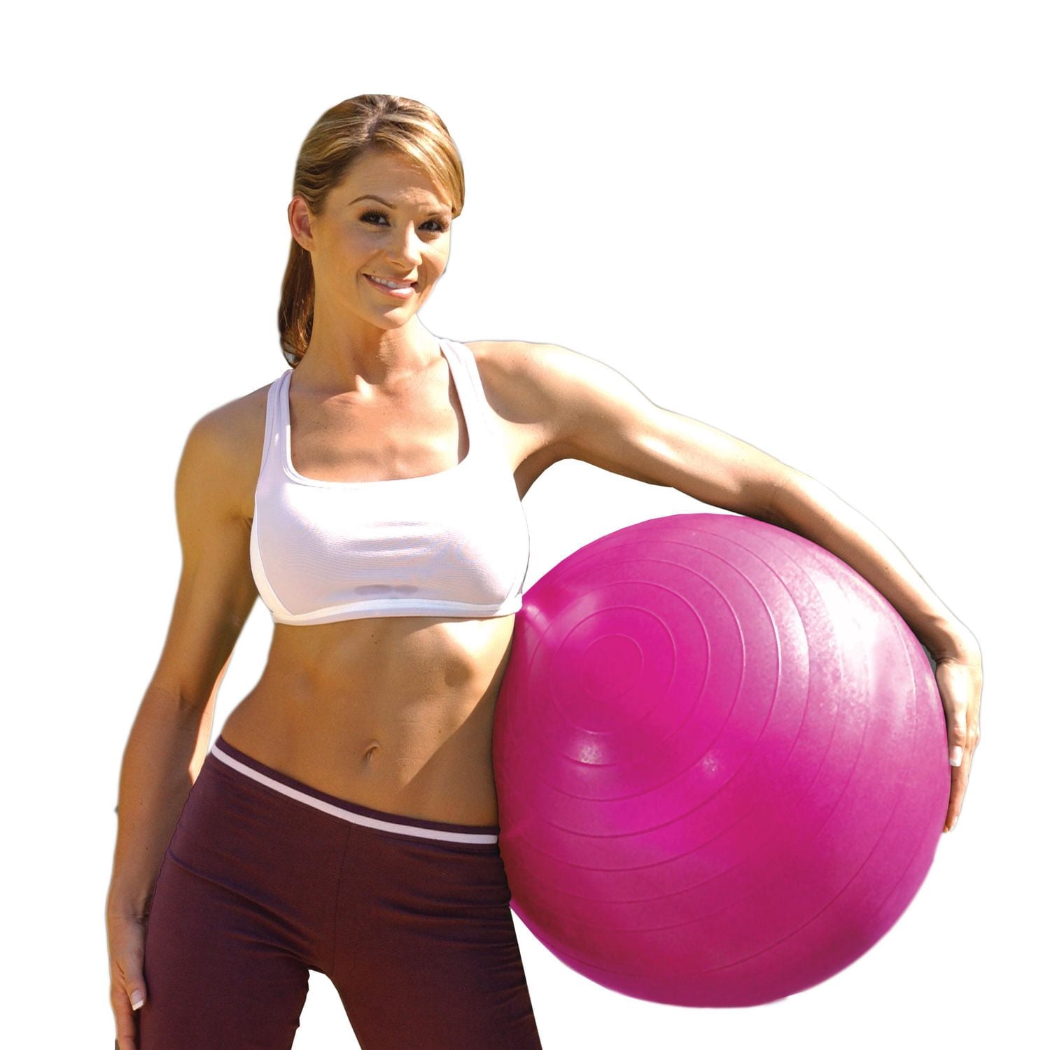 Tone Fitness Anti-burst Stability Ball, 55cm (Pink) or 65cm (Blue)